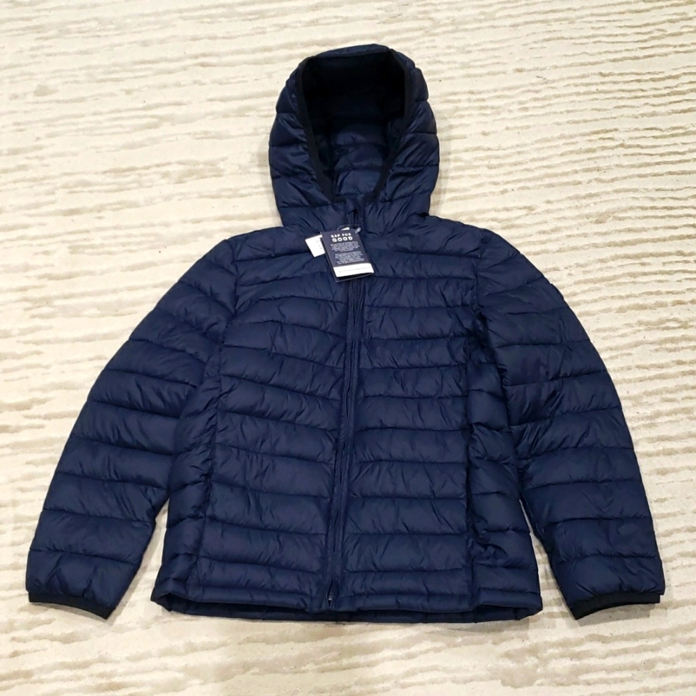 High quality comfort navy blue bubble jacket. Size: L        NWT